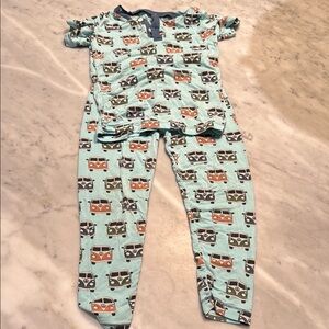 Kickee Pants Blue and Orange Pajama Sets with Playful Charm